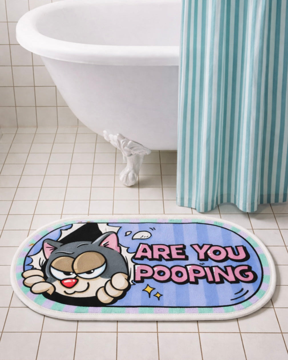 "Are You Pooping Bath" Mat