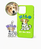 Custom Pet Portrait Phone Case & Keychain