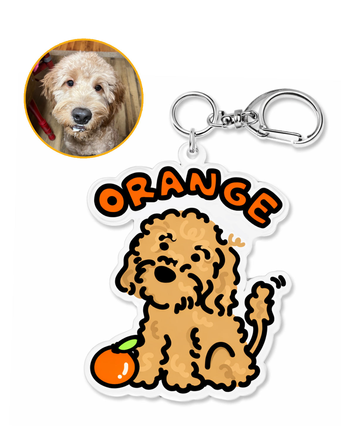 Custom Pet Portrait Phone Case & Keychain